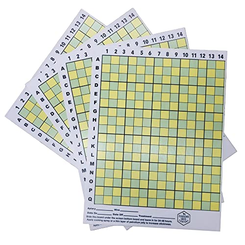 Varroa Mite Counting Board for Monitoring Mite Drop or Closing Off Screened Bottom Board (4-Pack) (10-Frame)