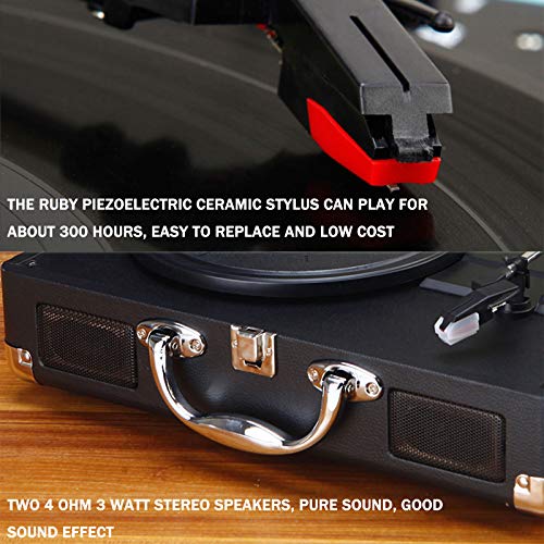 Record Player Vintage 3-Speed Bluetooth Retro Vinyl Turntable with Stereo Speaker Belt Driven Suitcase Vinyl Record… - Les Beatles, Paul McCartney, John Lennon, RIngo Starr, George Harrison Record Player Vintage 3-Speed Bluetooth Retro Vinyl Turntable with Stereo Speaker Belt Driven Suitcase Vinyl Record… – Image 6