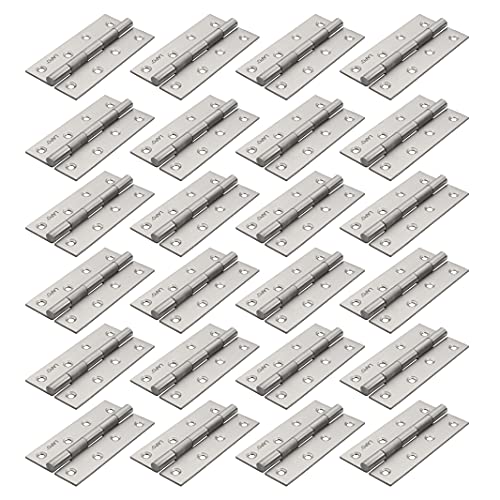 Image of LAPO Hardware Door Hinges, 4 Inch x 14 Gauge /1.8mm Thickness, Heavy-Duty Stainless Steel Kabja, Effortless Motion, Ideal for Doors & Windows, 5 Years Warranty, Matt Finish, Pack of 24