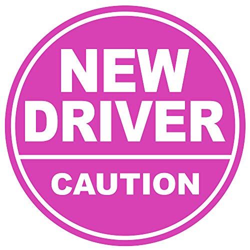 Geekbear New Driver Magnet (Pink/Pink) - Circle Type, Reflective, And Eye-Catching Design For Novice Drivers #TOP1