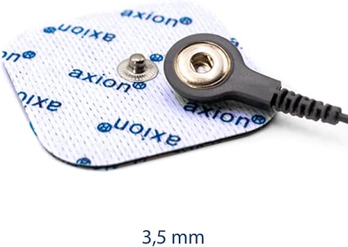20 axion TENS Unit Electrode Pads 2x2'' - Replacement Pads with 3,5mm Snap Button for TENS Machines and Muscle Stimulators | Reusable Self-Adhesive TENS/EMS Electrodes