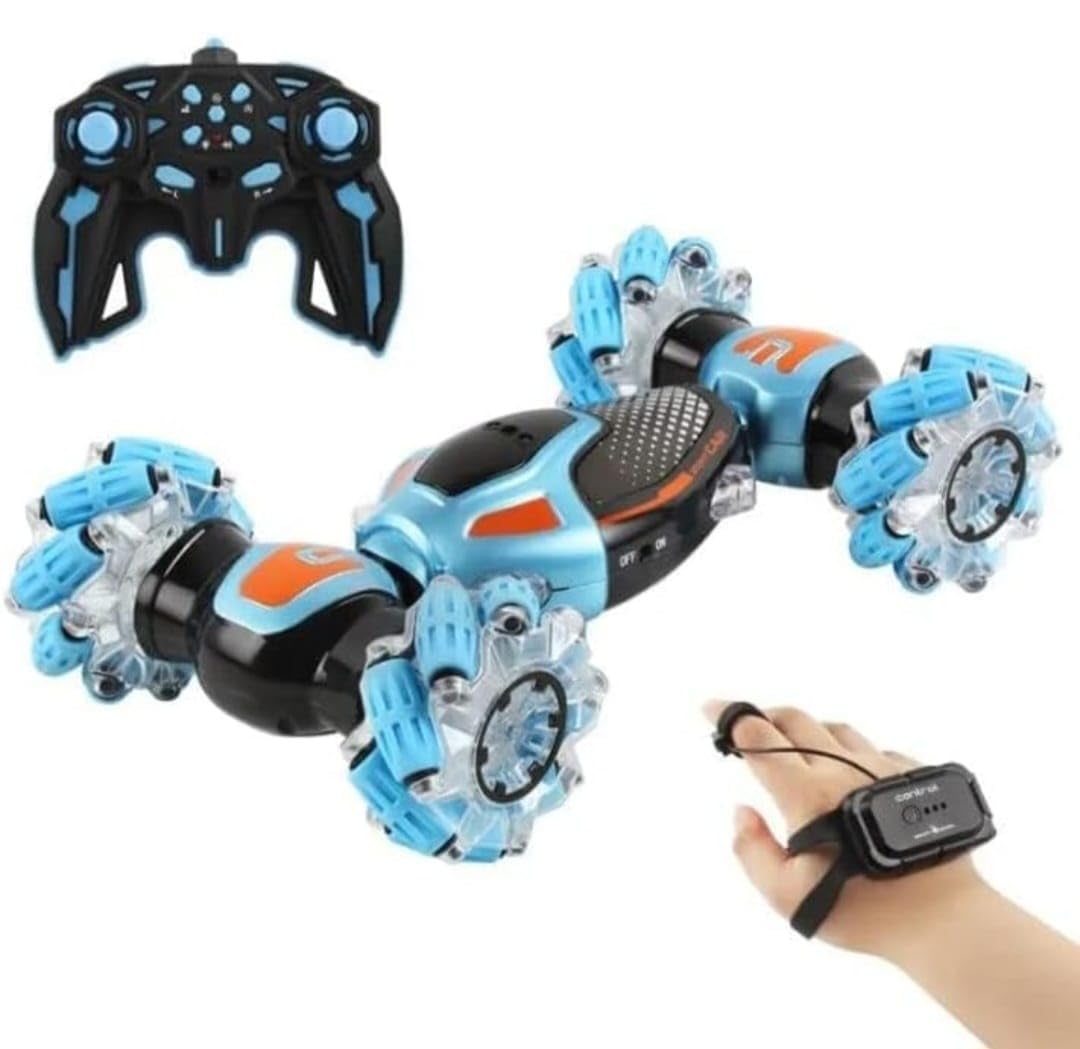 Remote Control Rc Car for Kids Adults,2.4 Ghz Transform Rc Stunt Car with Light Music,4Wd Gestture Sensor Remote Control Crawller,Hand Controlled Rc Car for Boys,Girls Gifts(Multicolor)-image-8