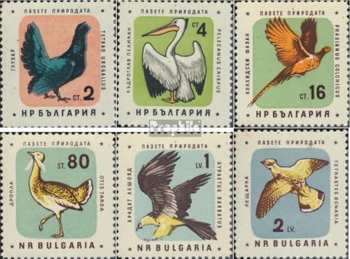 Sellos para los coleccionistas de aves Prophila Bulgaria 1217-1222 juego MNH de regalo
