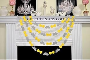 Bowtie Mustache Garland for Baby Festivities