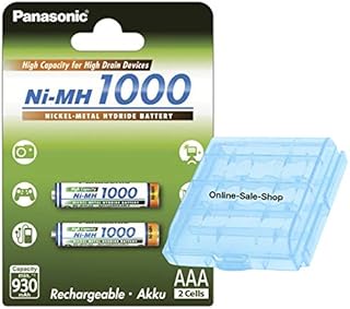 2x Panasonic AAA Rechargeable Battery 1000 mAh for Siemens Gigaset Phone A420A, A420A Duo A510A8, A510, C100, C150, C2, C200, C250, C38H, C320, C325, C475, Includes OSS Battery Box