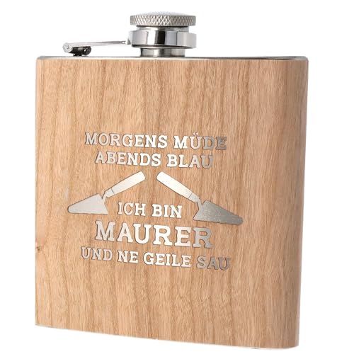 Spruchreif | Flachmann aus Edelstahl mit Gravur | Flachmann aus...