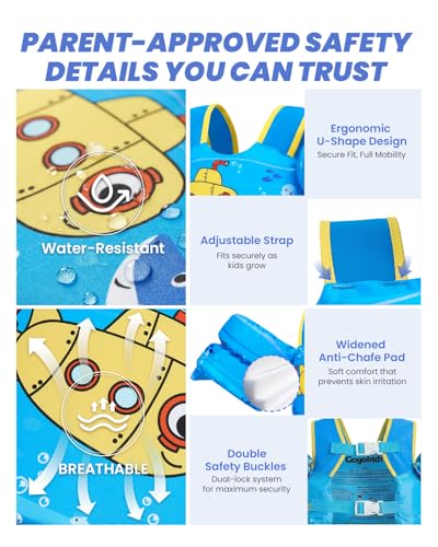 Image of Gogokids Puddle Float Jumper 24-66 Pounds, Toddler Swim Vest Kids Floaties