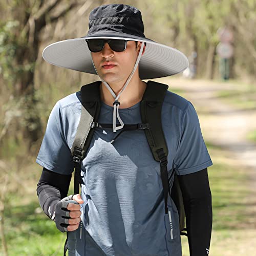HUAMULAN Men Women Wide Brim Sun Hat Summer Safari Bucket Fishing Hats - image 2