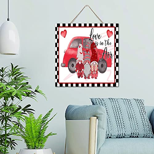 Plaque murale en bois chic Love Is In The Air 30,5 cm, décoration intérieure durable