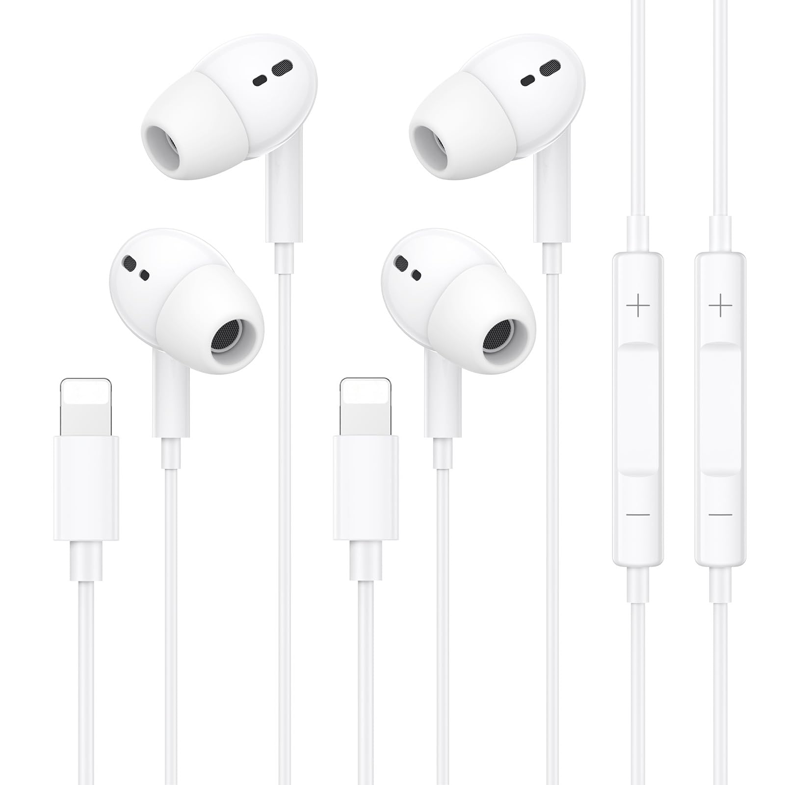 Kabelkopfhörer für iPhone 17 16 15, 2Pack USB C Kopfhörer mit Kabel für iPhone17 16 15 Plus/Pro/Max/Air, In Ear USBC Ohrhörer HiFi Stereo mit Mikrofon für iPad Pro Mini/Samsung S25 S24 Ultra/Pixel usw