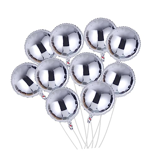 UKCOCO 10pezzi Palloncini Rotondi in Mylar Per Feste Matrimonio e Compleanni Metallizzato Durevoli e Riutilizzabili