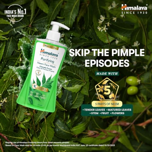 Image of Himalaya Purifying Neem Face Wash, 400 ml