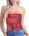 Alivila.Y Fashion Sparkling Sequins Stretch Party Tube Top A11-Red