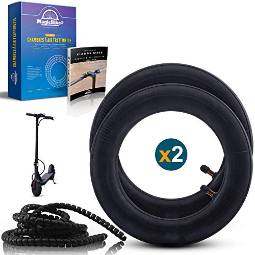 [MagicBike®] Chambre a air Xiaomi M365 [x2] ? pour Trotinette Electrique Xiaomi / M365 Pro (3e Version Janvier 2020) - Roue Avant xiaomi m365 / roue Arriere Xiaomi Mijia (1.9 mm) + 2m de cache câble