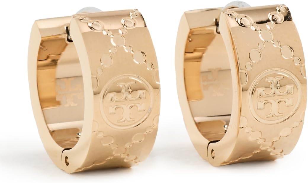 Tory Burch Women's Small Icon T Monogram Hoop Earrings