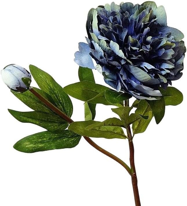 Flores artificiales de peonía de palacio, rama con hojas, peonías de seda, flores artificiales, decoración del hogar y boda (color g)