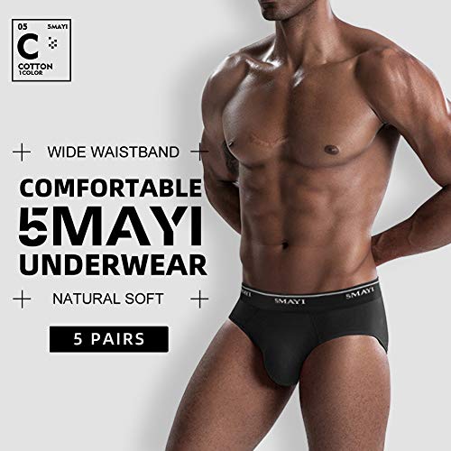 5Mayi Mens Briefs Underwear Mens Low Rise Briefs for Men Pack S M L XL XXL2