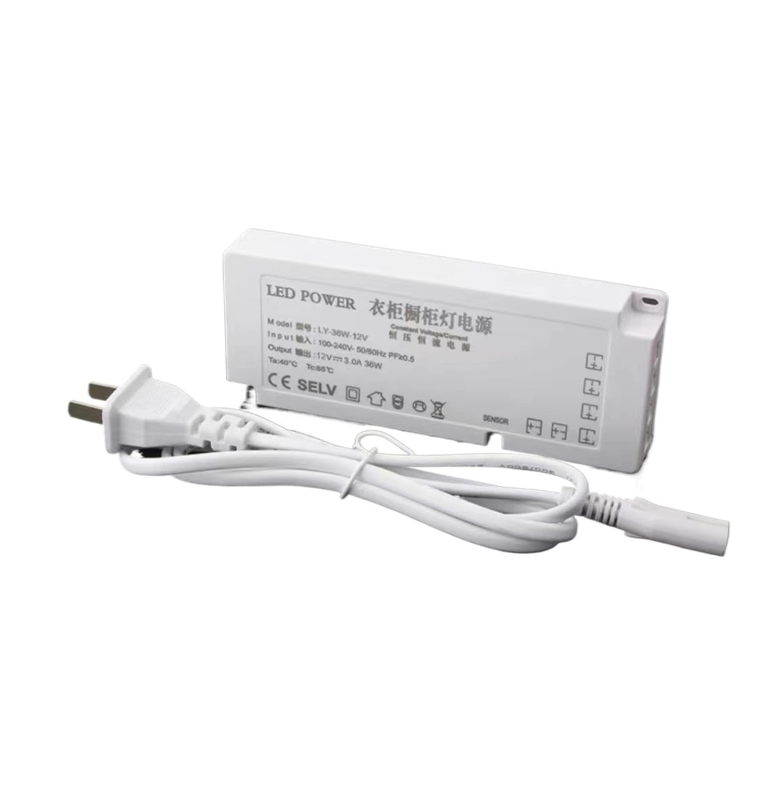 PWANUIGTE LED Wardrobe Cabinet Light Power Induction Ultra-Thin Wine Display Shelf with Switch Transformer(DC12V-36W)