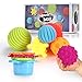 Lemostaar 6pc Sensory Balls for Baby - Textured Multi Ball Set for Babies & Toddlers, Squeezy Tactile Sensory Toys with Stacking Cup, Montessori Infant Baby Toys