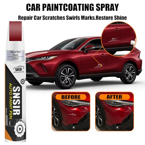 Image of Car Touch up Paint(3Q3 Dark Red /Salsa Red Pearl) Compatible with Toyota, Car Paint Pen Scratch Repair Two-In-One Touch Up Paint, Premium Car Scratch Remover for Deep Scratches