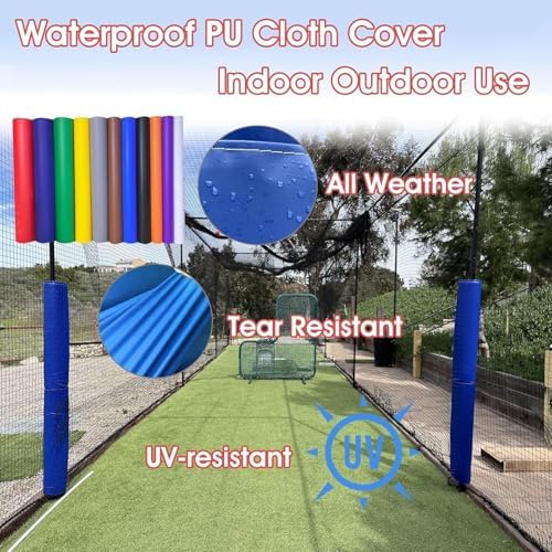 Heavy Duty Purple Basement Safety Pad for Square Poles 3x3-10x10 Inch, Universal Outdoor Column Wrap, All Weather Post Padding, Durable Protection for Decks & Patios