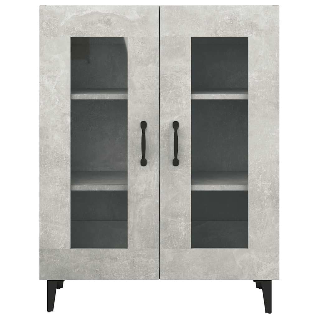 vidaXL Buffet Armoire Latérale Meuble de Rangement Organisateur de Maison Salon Salle de Séjour Intérieur Gris Béton 69,5x34x90 cm Bois d'Ingénierie