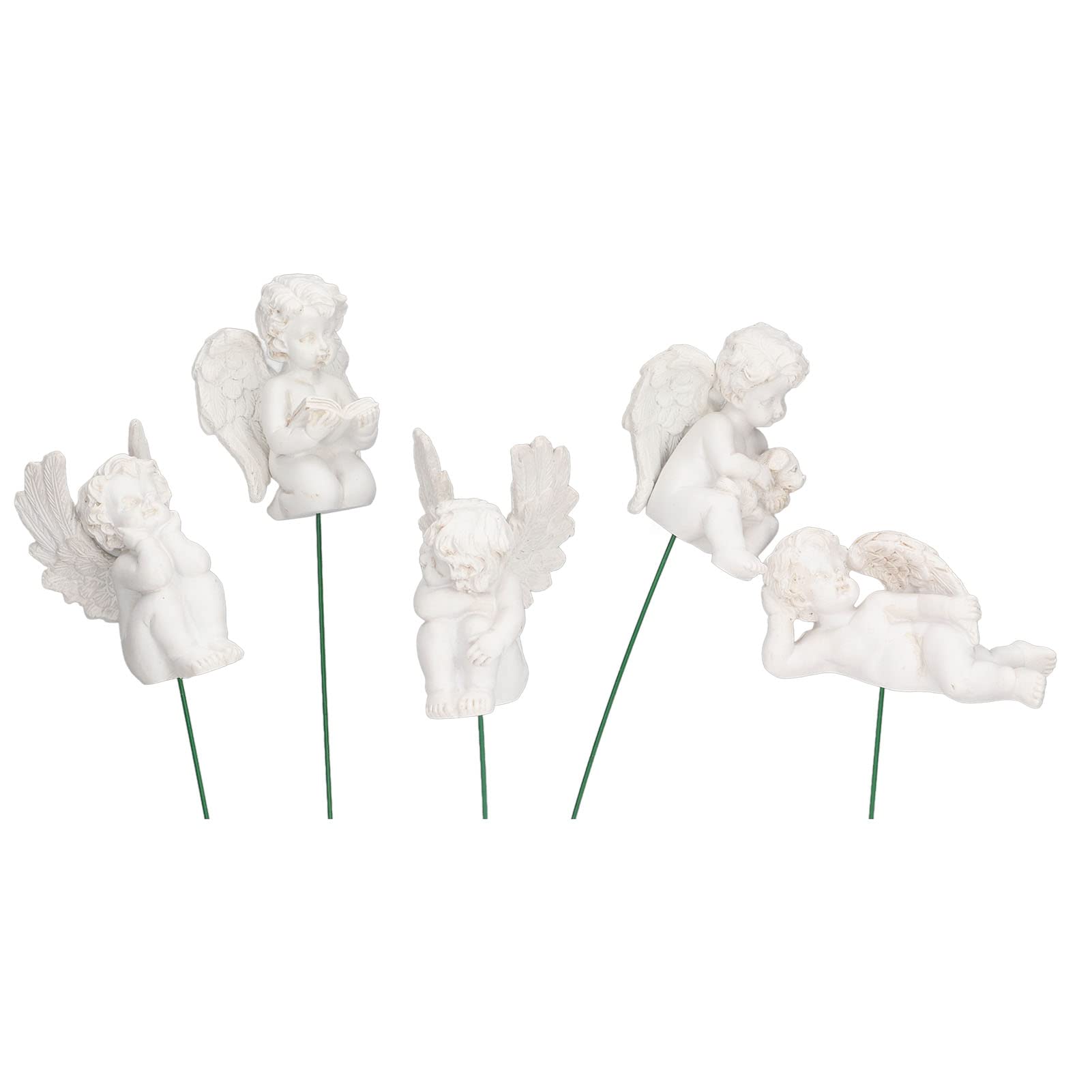 Amazon.com: Emoshayoga Garden Stick Figurine, 5 Pieces Various Poses White  Angel Figurine for Ground : Patio, Lawn & Garden