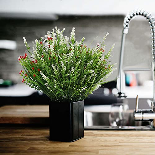Stylifing 6Pcs Artificial Flowers For Vase, Uv Resistant Artificial Outdoor Gypsophila Plants For Decoration, No Fade Faux Plastic Plants Farmhouse Garden Porch Window Box Décor #TOP2