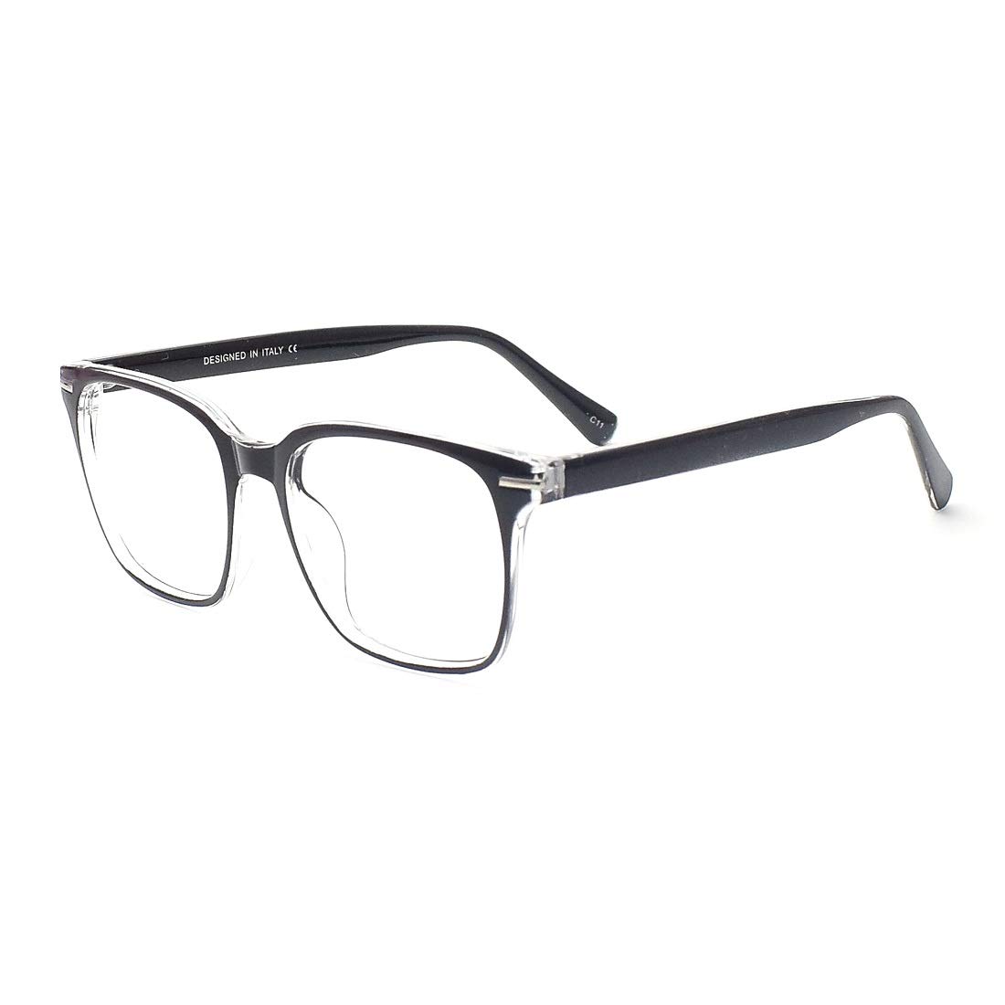 Sponsored Ad - Peter Jones Square Blue Light Blocking Reading Glasses for Men and Women, Computer Readers UV Protection lenses (AG138, SIZE MEDIUM)