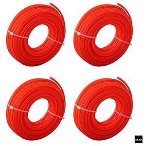 Megaprom 60m (4x15m) QUADRATISCH – 3mm grastrimmer motorsense maaidraad trimmerdraad reservedraad draadspoel Sense draad grastrimmerdraad