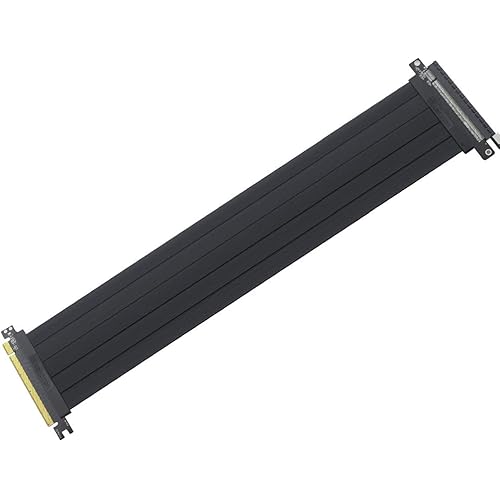 Lesozoh New 16x Riser Cable 64GB/s GPU Riser Extender - PCIE 3.0 Flexible Cable Card Extension Port Adapter High Speed Riser Card (600mm) …