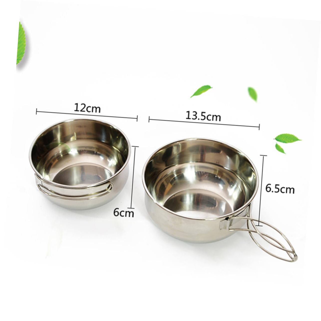 Gogogmee Collapsible Camping Bowl Sets Portable Stainless Steel Travel Bowl Utensils Compact Camping Cookware