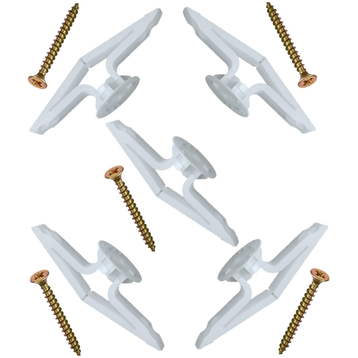 Merriway Bh00513 3-6Mm-5 Pcs Poly Toggles For Plasterboard 3-6Mm