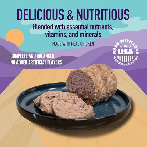 Image of A Strong Heart Wet Dog Food, Chicken & Rice Dinner - Loaf Texture, Complete & Balanced for All Life Stages, Made in USA by Simmons Pet Food - 13.2 oz Cans, Pack of 12