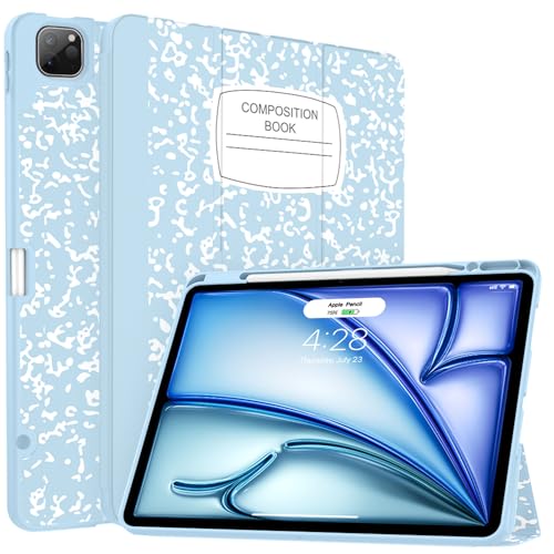 Funda para iPad Pro 12.9 2022 con soporte para lápiz Apple Soke cubierta trasera gris