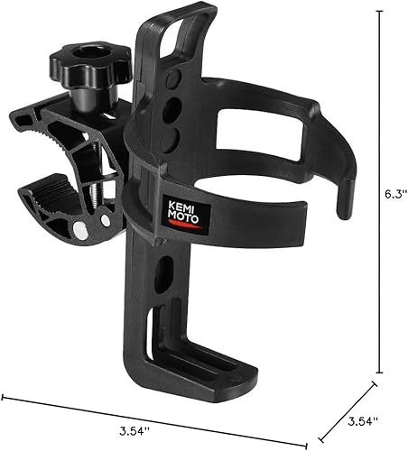 Miniatura 5 de KEMIMOTO ATV Cup Holder Motorcycle Bottle Holder Universal Drink Holder with 0.6-1.56in Metal Clamp for 20oz Bottle for Bike Boat, Stroller, Walker