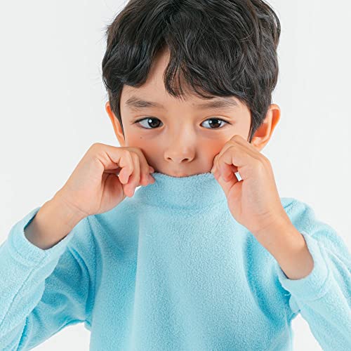 Ozkiz Toddler Boy Girl Long Sleeve Turtleneck Warm Fleece Soft Winter Tshirt for Girls Kids2
