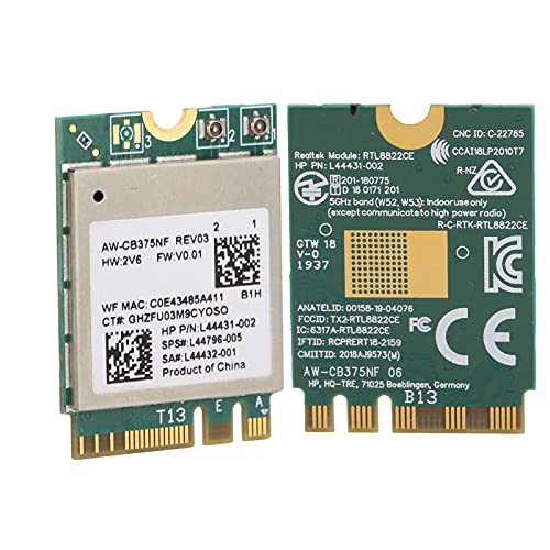 Mini Wifi Card,Wifi Module 2.4/5.0GHz,Bluetooth 5.0 M.2 NGFF Wireless Network Card 802.11a/b/g/n/ac RTL8822CE,Support for Windows 10/Linux/Android - Image 4