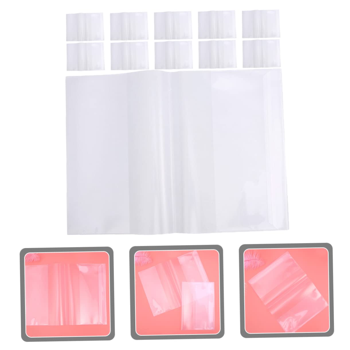 VILLCASE 80stücke Wasserdichte Buchfolie Transparente Wiederverwendbare Buchhüllen Für Schulbücher Kratzfest Und Reißfest Für Schulmaterialien Und Notizhefte