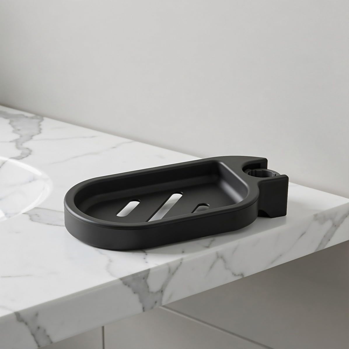 Abs Black for 22mm Rods Soap Holder with Drainage Shower image 5