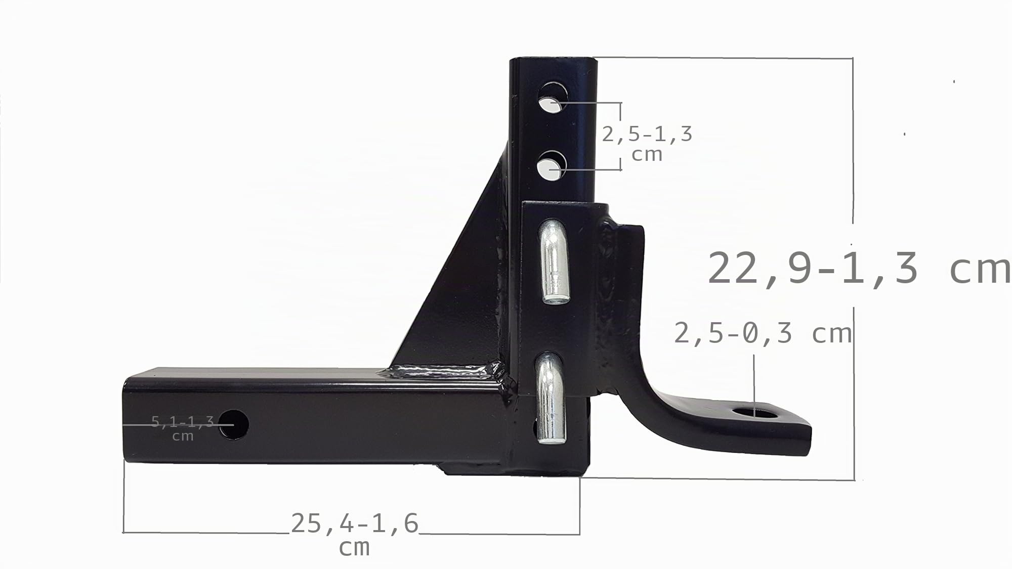 MAXXHAUL 70067 - Enganche de Remolque - Enganche de Remolque Ajustable de 8 Posiciones - 5000 Libras de Capacidad GTW, Color Negro