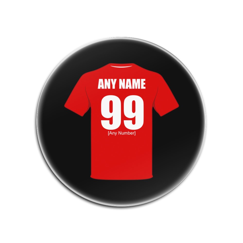 Personalised Gift - Charlton Athletic Round Gloss Hardboard Coaster ( Football Club Design Theme, Colour Options) - Any Name / Message on Your Unique Mat Pad - The Addicks Red Robins Valiants Army