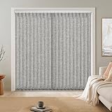 LazBlinds Light Filtering Vertical Blinds Replacement Slats – Polyester Fabric for Sliding Glass Door, Patio & Windows, 82.5'x3.5', 20 Pack, Grey
