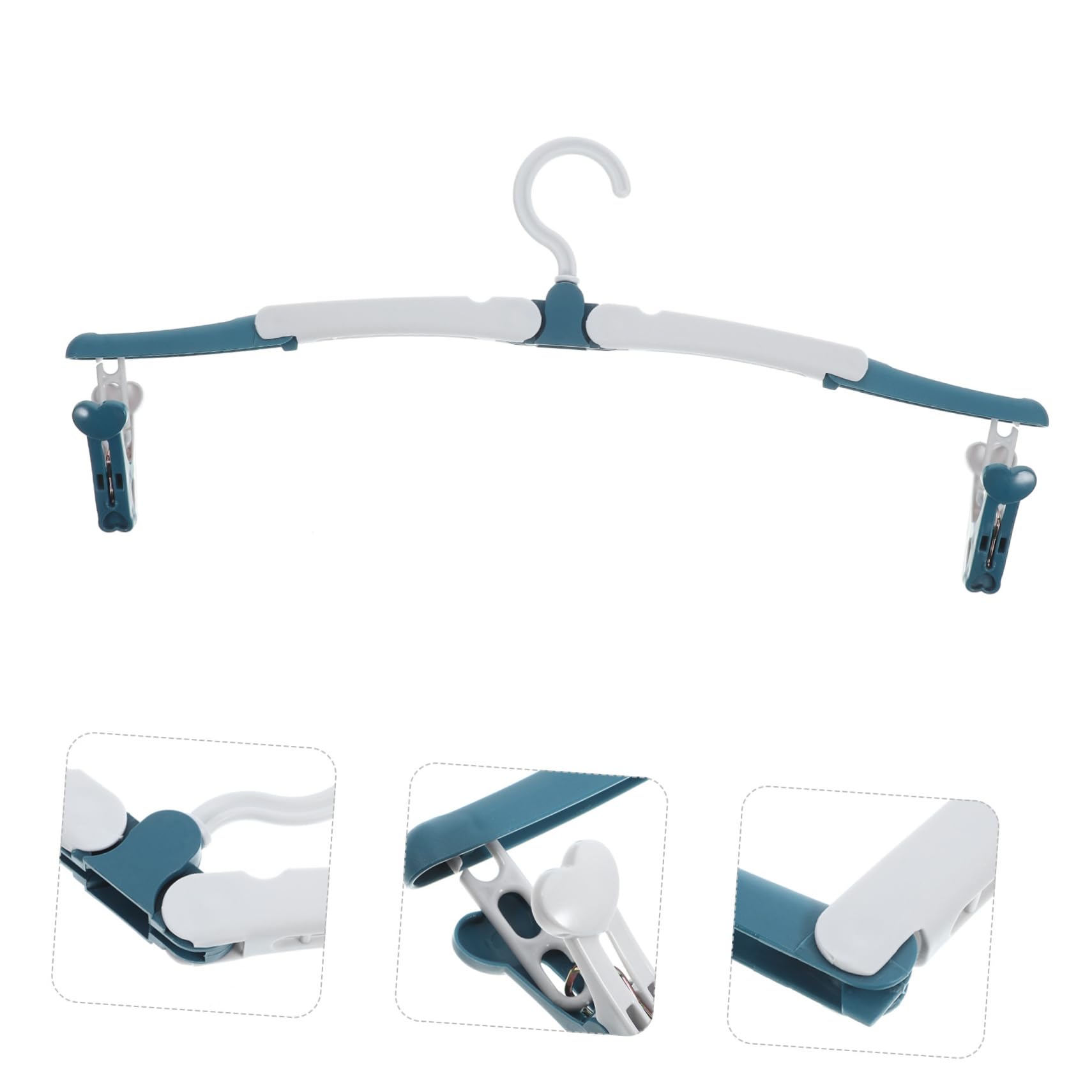 PRETYZOOM 5Pcs Portable Folding Clothes Hangers Lightweight Space Saving Travel Hangers with Sturdy Clips for Jeans Shirts and Pants for Outdoor Trips and Home Use