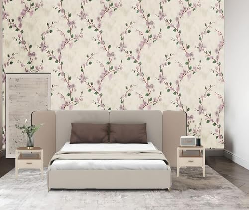 Image of SARVATRAY Self Adhesive Wallpaper Cream Flower Wall Sticker for Kitchen Cabinets Furniture and Walls Waterproof Heat and Oil Resistant PVC Wallpaper (1.5 X 9.5 SQ FT 3 M, Mat Cream Flower WS)