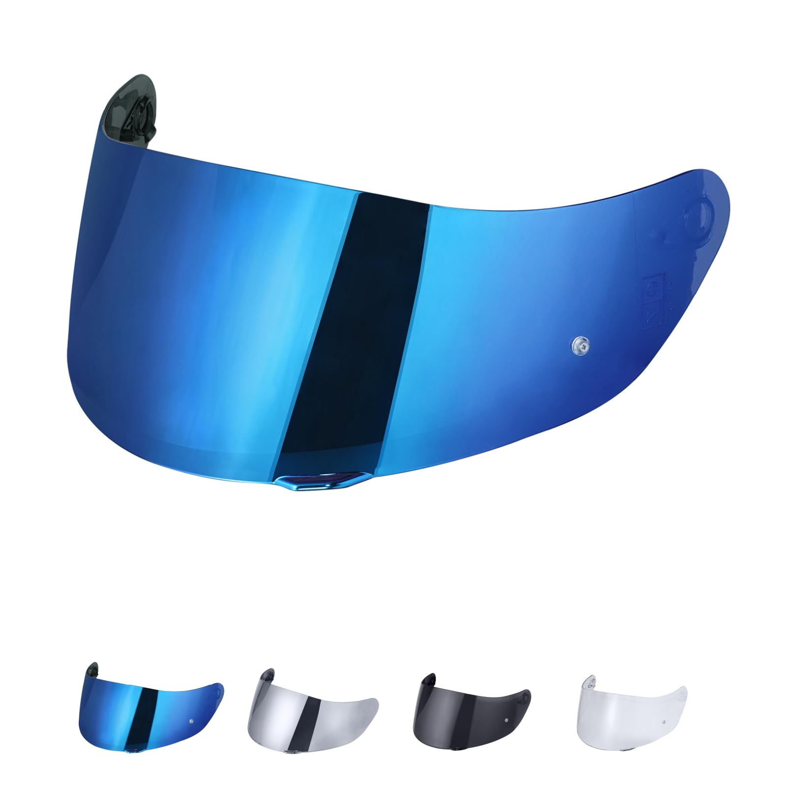 Wizjer do kasku Agv K1 K3SV K5, wizjer do kasku motocyklowego, ochrona przed wiatrem, wizjer na całą twarz, kompatybilny tylko z kaskami Agv K1, K3SV i K5 (chrom, niebieski)