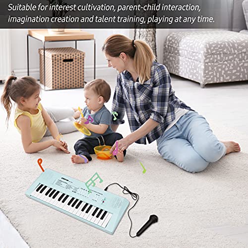 COMETX Piano électronique avec mini clavier Piano électronique avec mini clavier 37 touches Piano électronique Piano Bleu - Les Beatles, Paul McCartney, John Lennon, RIngo Starr, George Harrison COMETX Piano électronique avec mini clavier Piano électronique avec mini clavier 37 touches Piano électronique Piano Bleu – Image 6