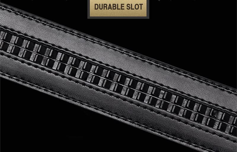 Belt Automatic Buckle Business Genuine Leather Belts for Men Classic Belts Black Men (Color : A, Size : 125 cm) (A 115 cm)3