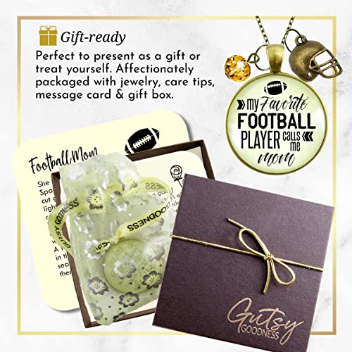 Football Mom Necklace Favorite Football Player Sports Mother Jewelry 36\"