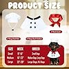 PAYHTOW Dog Chef Costume Dog Halloween Costumes, Pet Chef Hat Chef Clothes and Red Scarf Set Holiday Halloween Costumes Clothes for Small Medium Large Dogs Pets (Large) #2